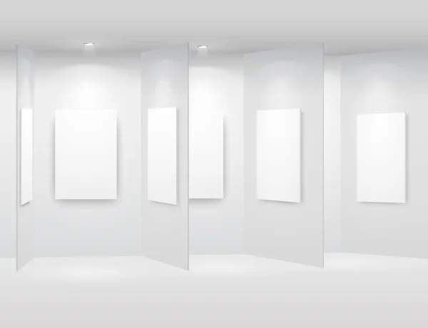 Galeria Interior com vazio — Vetor de Stock