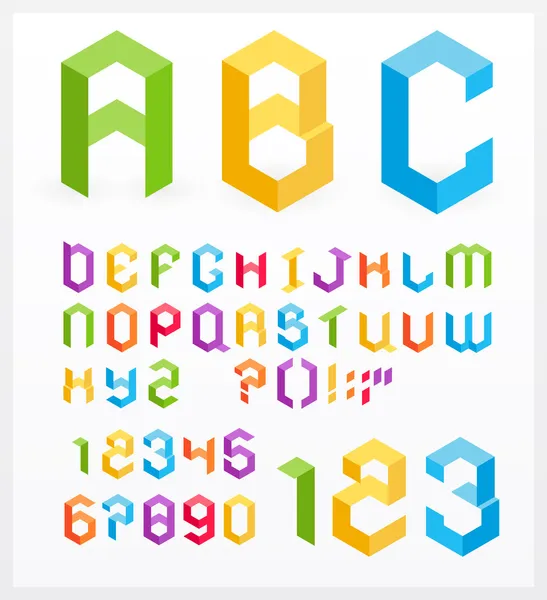 3D-alfabet — Stockvector