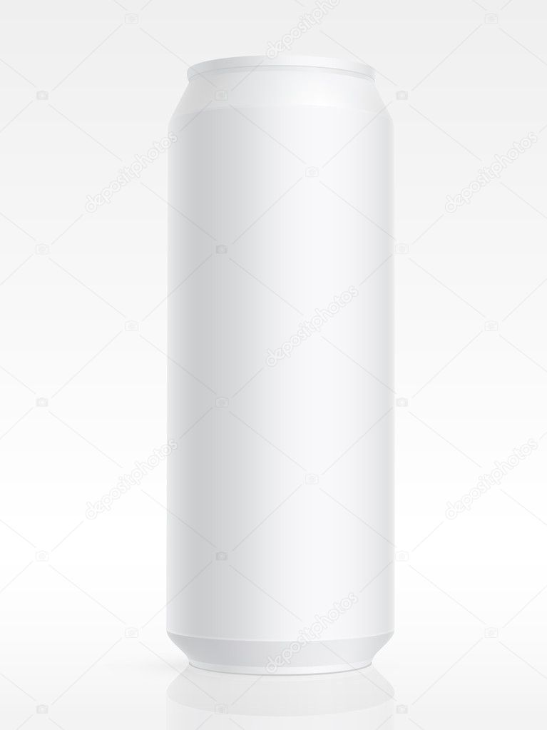 Aluminum can isolated on white