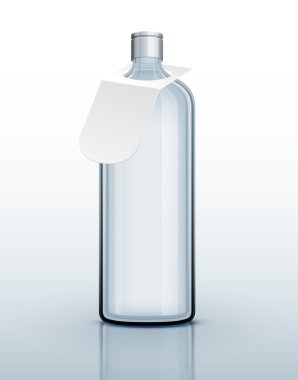 Template of glass bottle for hard drink clipart