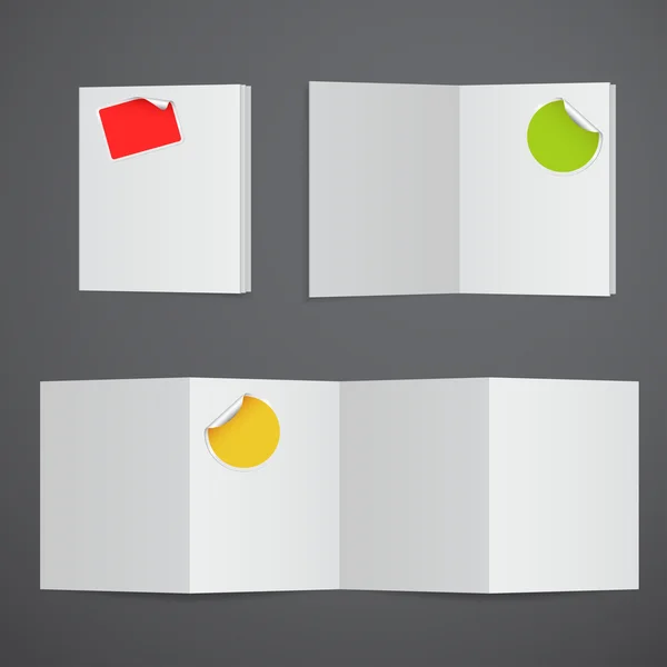 Ensemble de menus blancs vides — Image vectorielle