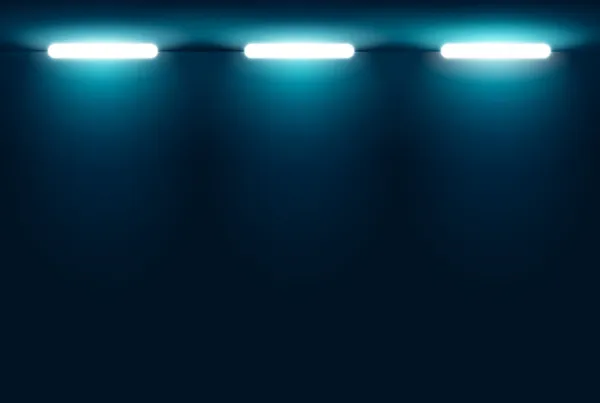蓝灯在黑夜中 — 图库矢量图片