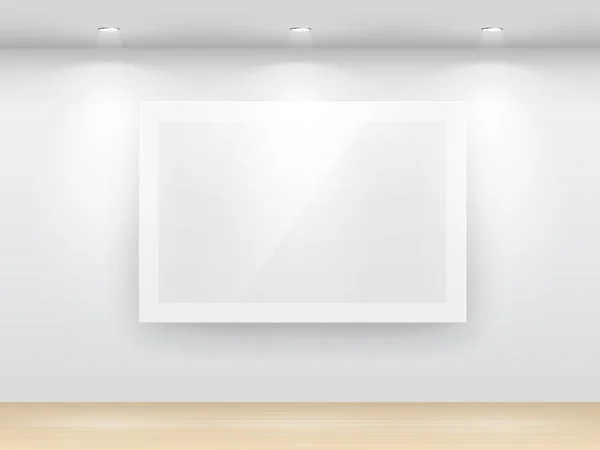 Galerie Interieur mit leeren — Stockvektor