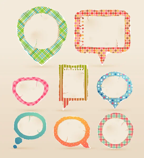 Vintage colorful bubbles for speech — Stock Vector