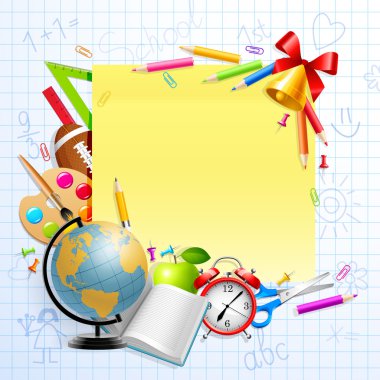 Back to school background clipart