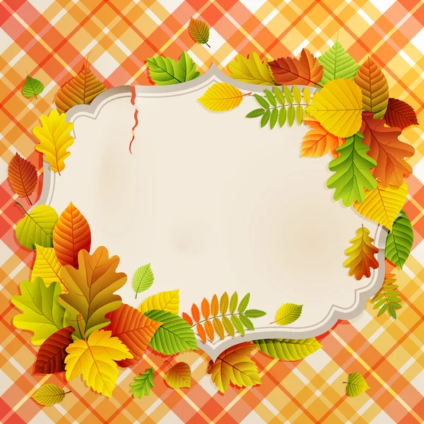 Autumn vintage greeting card — Stock Vector