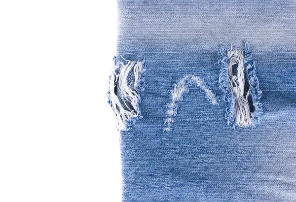 Niebieskie dżinsy - na białym tle — Zdjęcie stockowe