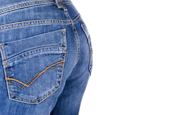 Kobiety sobie parę jeansów — Zdjęcie stockowe
