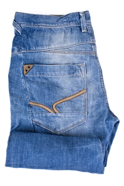 Синие джинсы - изолированные Лицензионные Стоковые Изображения