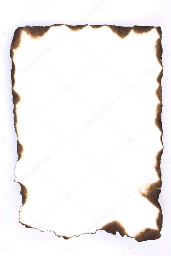 Burned paper