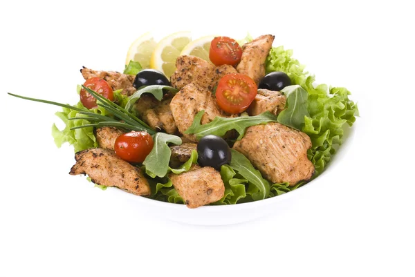 Salada de frango e legumes — Fotografia de Stock