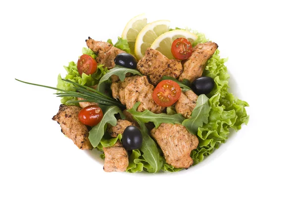 Chicken and vegetable salad — Stock Photo, Image