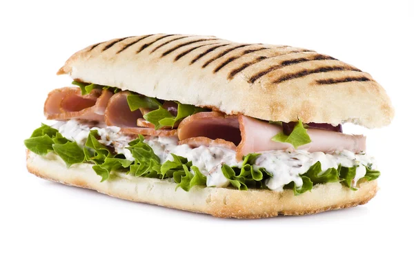 Ham and vegetable sandwich — Stock Photo, Image