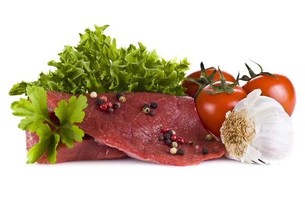 Bife de carne de vaca com legumes — Fotografia de Stock