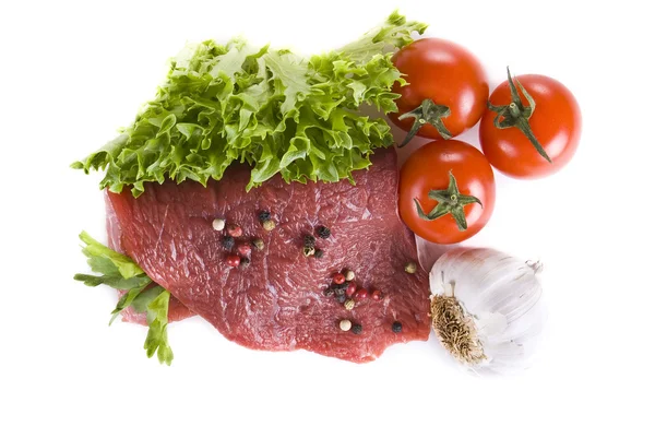 Bife de carne de vaca com legumes — Fotografia de Stock