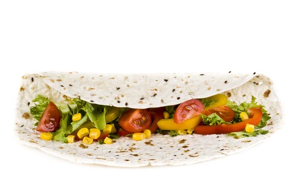 Tortilla with vegetables — Stock Photo, Image