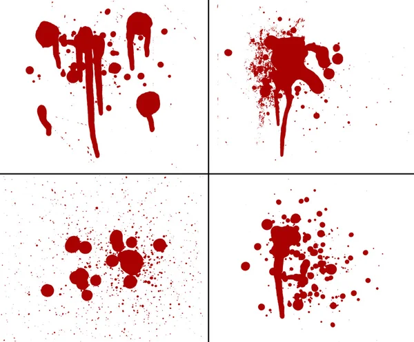 Éclaboussures de sang rouge horreur sanglant gore goutte à goutte meurtre violence — Photo