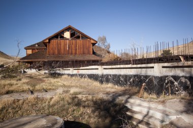 terk edilmiş shack kabin ev ev Ahşap yapı grunge yıpranmış