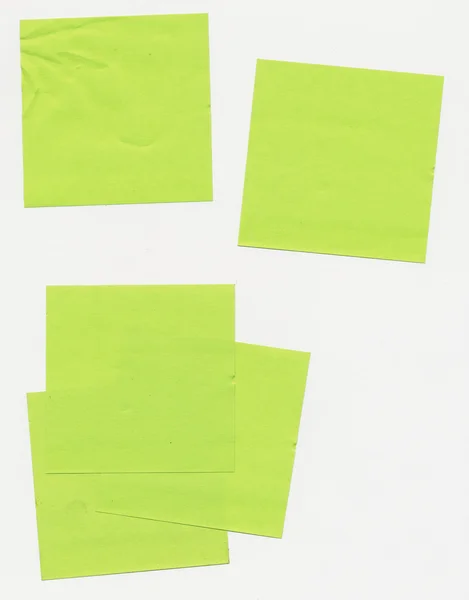 Notes collantes - espace de copie papier jaune blanc isolé adhésif vide — Photo