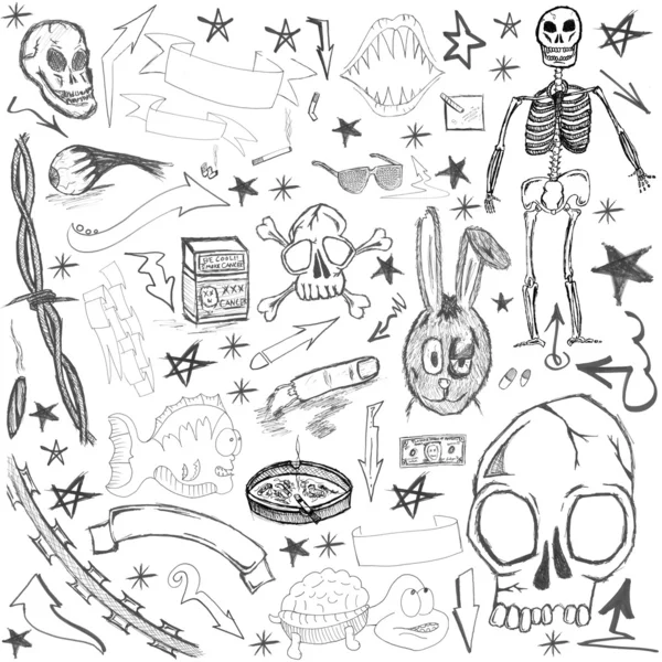 Hand drawn doodle elements - high resolution — Stock Photo, Image