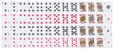 Full deck of playing cards clipart