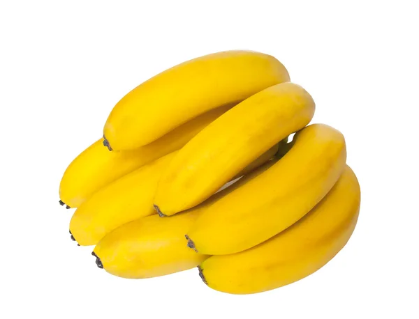 Купа бананів на білому тлі — стокове фото