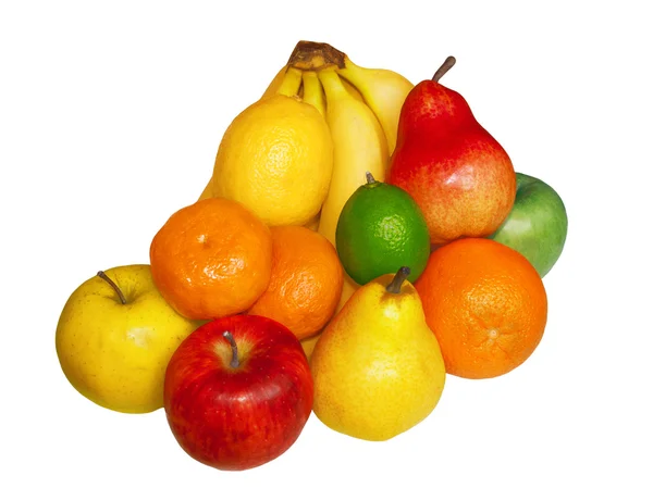 Čerstvé ovoce na bílém pozadí — Stock fotografie