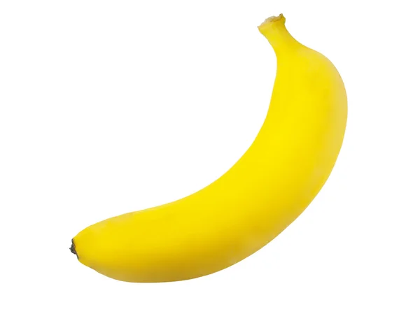 Banane auf weißem Hintergrund — Stockfoto