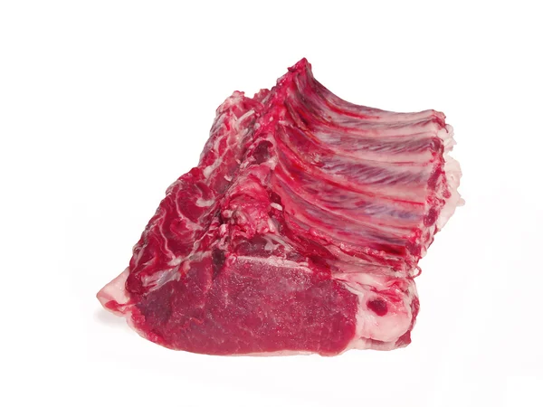 Frisches Fleisch auf weißem Hintergrund — Stockfoto