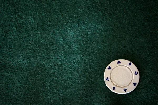 Jeton de poker blanc — Photo