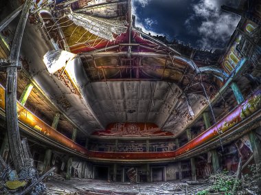 Abandoned theatre clipart