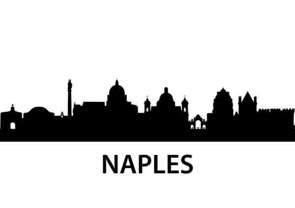 Skyline Nápoles — Vector de stock