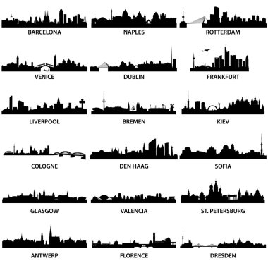 European City Skylines clipart