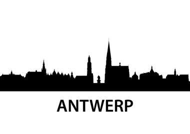 Skyline Antwerp clipart