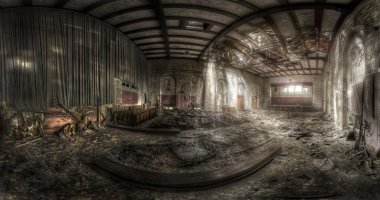 Abandoned theater clipart