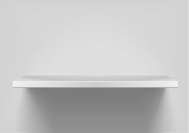 White shelf clipart