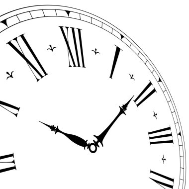 Old clock face clipart