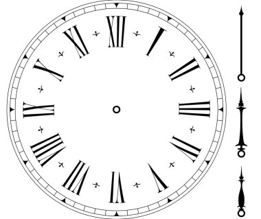 Old clock face clipart