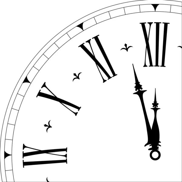 Vecchio quadrante dell'orologio — Vettoriale Stock