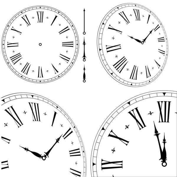 Velho Relógio Face — Vetor de Stock