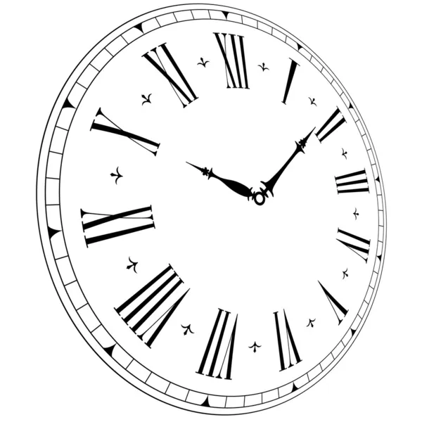 Vecchio quadrante dell'orologio — Vettoriale Stock