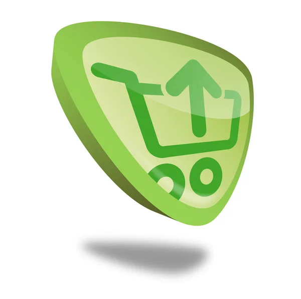 Button Shopping Cart — Stock Vector
