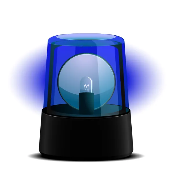 Blue Flashing Light — Stock Vector