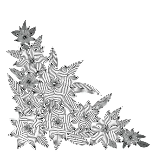 Квітковий фон з квітучими квітами — стоковий вектор