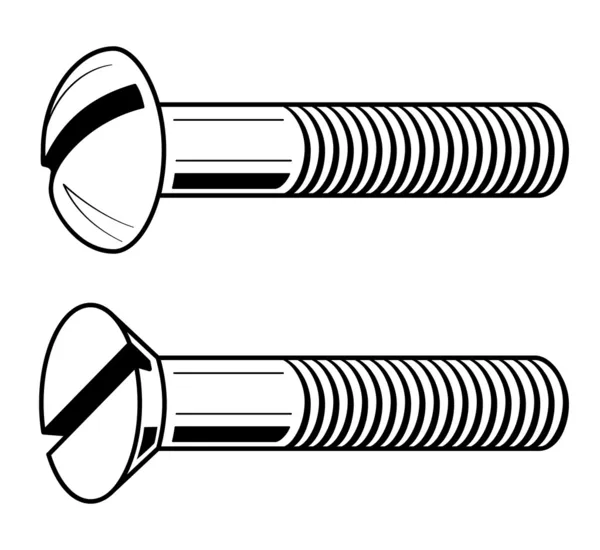 Ilustración vectorial de tornillos — Vector de stock