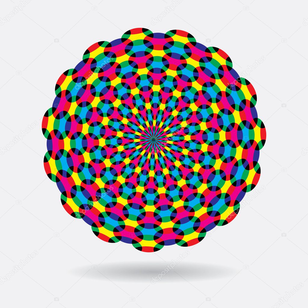 Vector abstract rainbow circles
