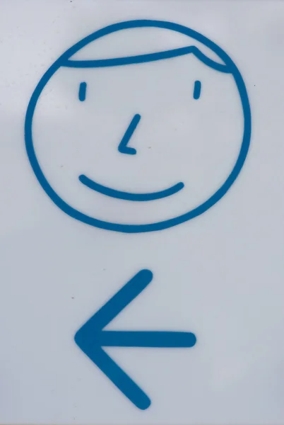 Beyefendi tuvalet işareti — Stok fotoğraf