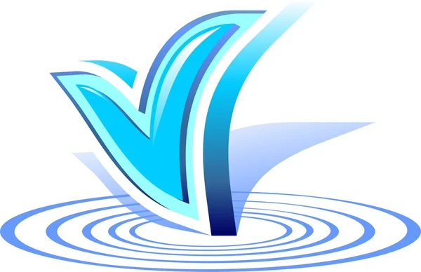 Logotipo água aprovada — Vetor de Stock