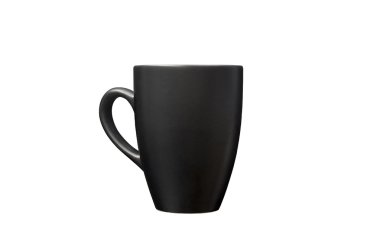 Black mug empty blank isolated on white background