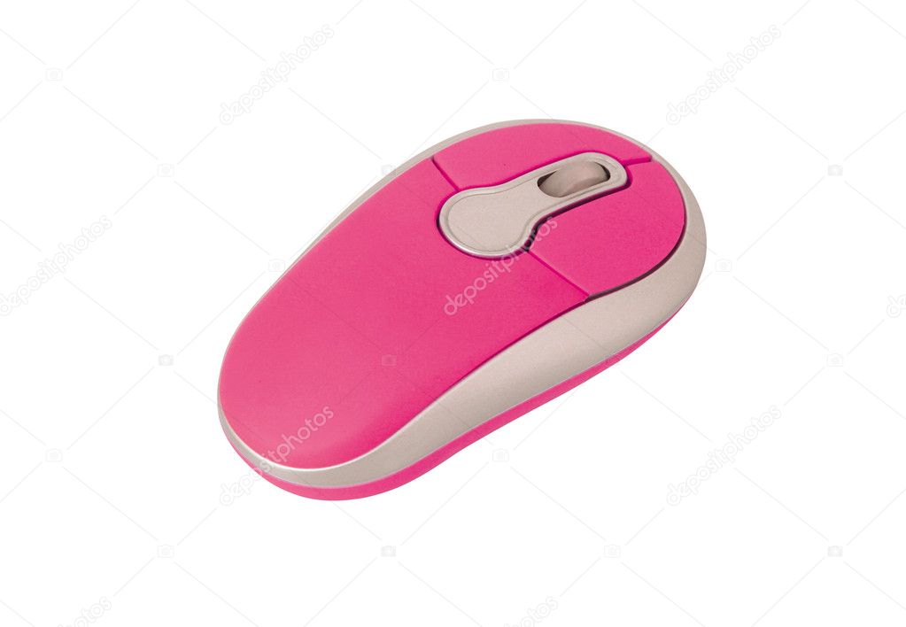 Pink Computer mouse for women on a white — Stock Photo © shutswis 6131865